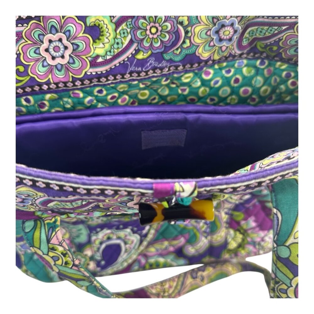 Vera Bradley Signature Laptop Tote Bag Multicolored Paisley Print - Picture 6 of 14